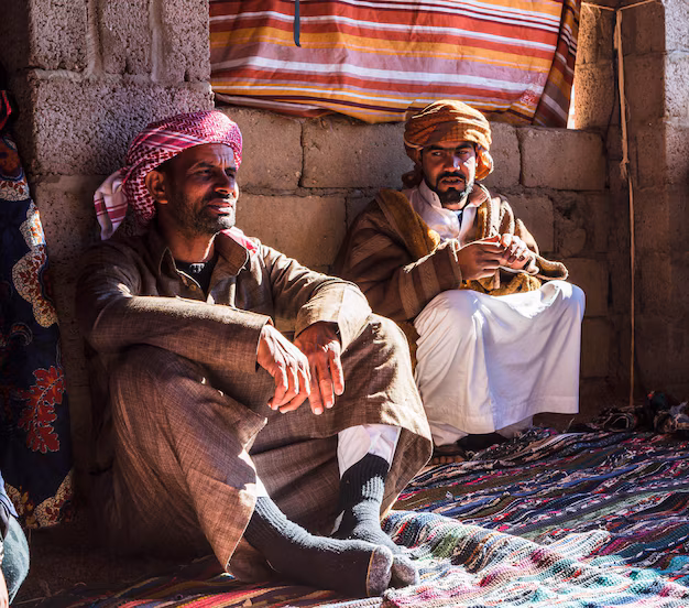 dahab egypt bedouin man drinking tea traditional tea bedouin portrait sinai 766101 3059