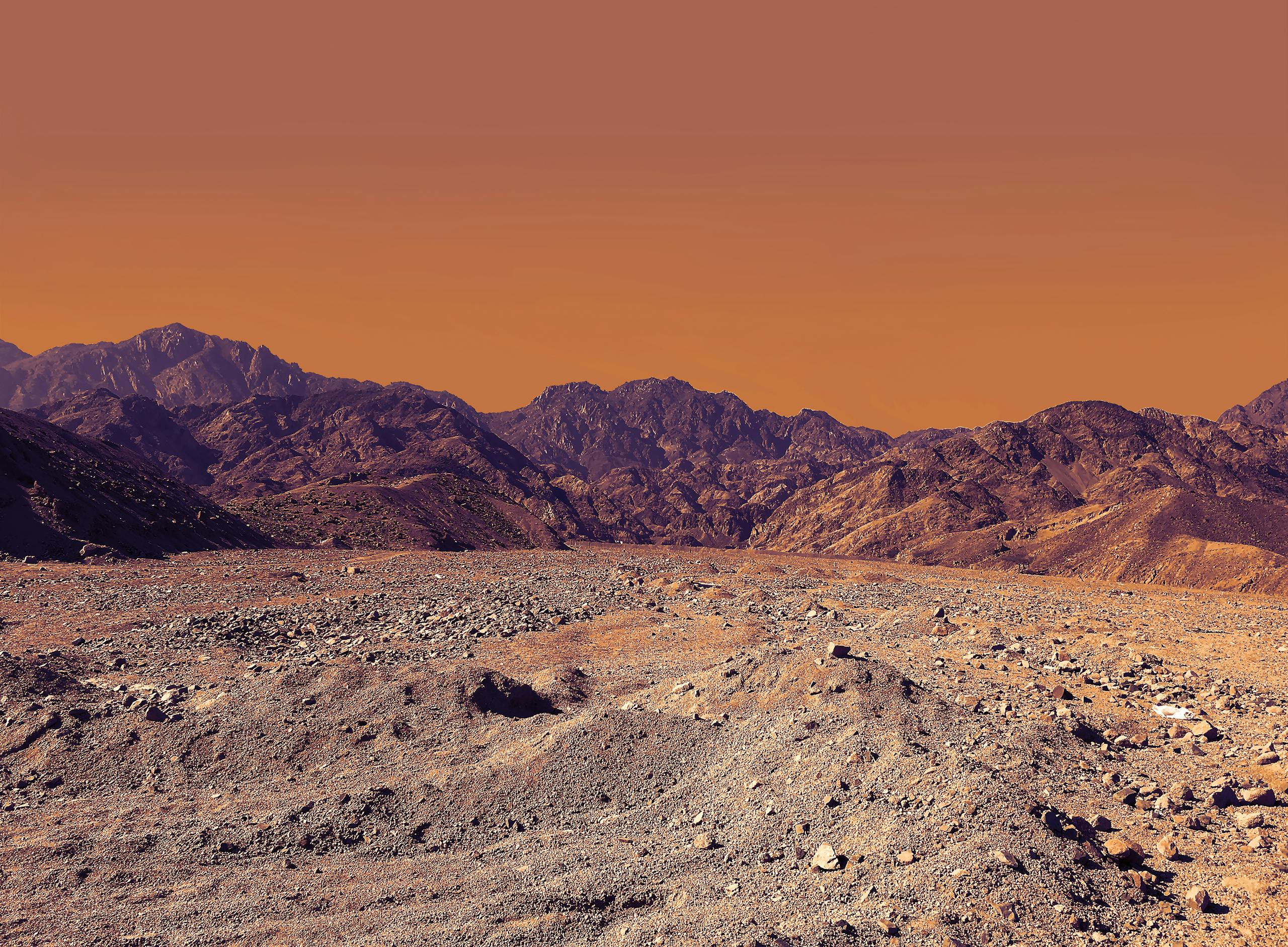 Vulputate Dignissim Suspendisse Inest Consequat Stunning landscape of South Sinai's rocky desert under a vibrant orange sky.